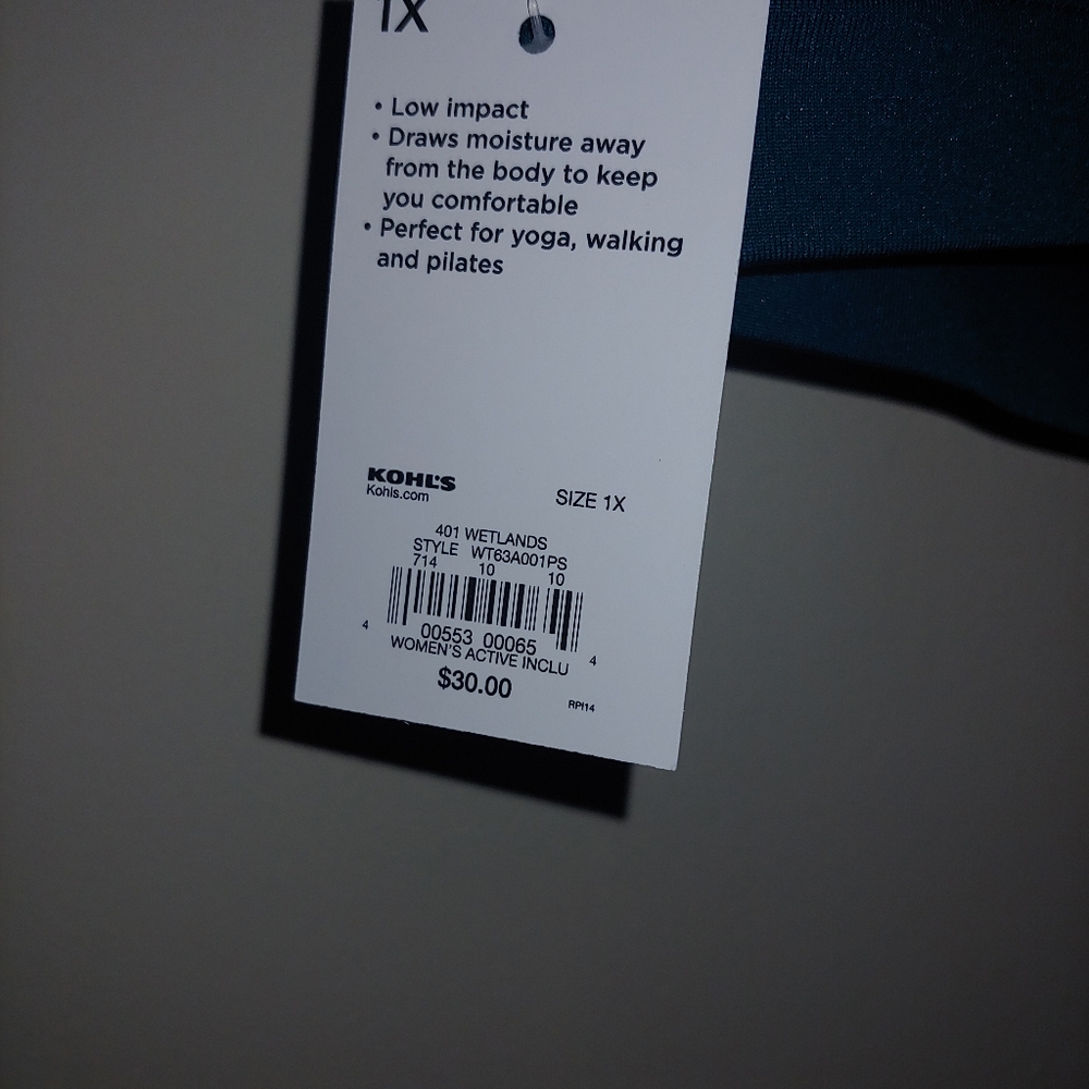 Tek Gear Women's Racerback Sports Bra Size 1X - Picture 4 of 5